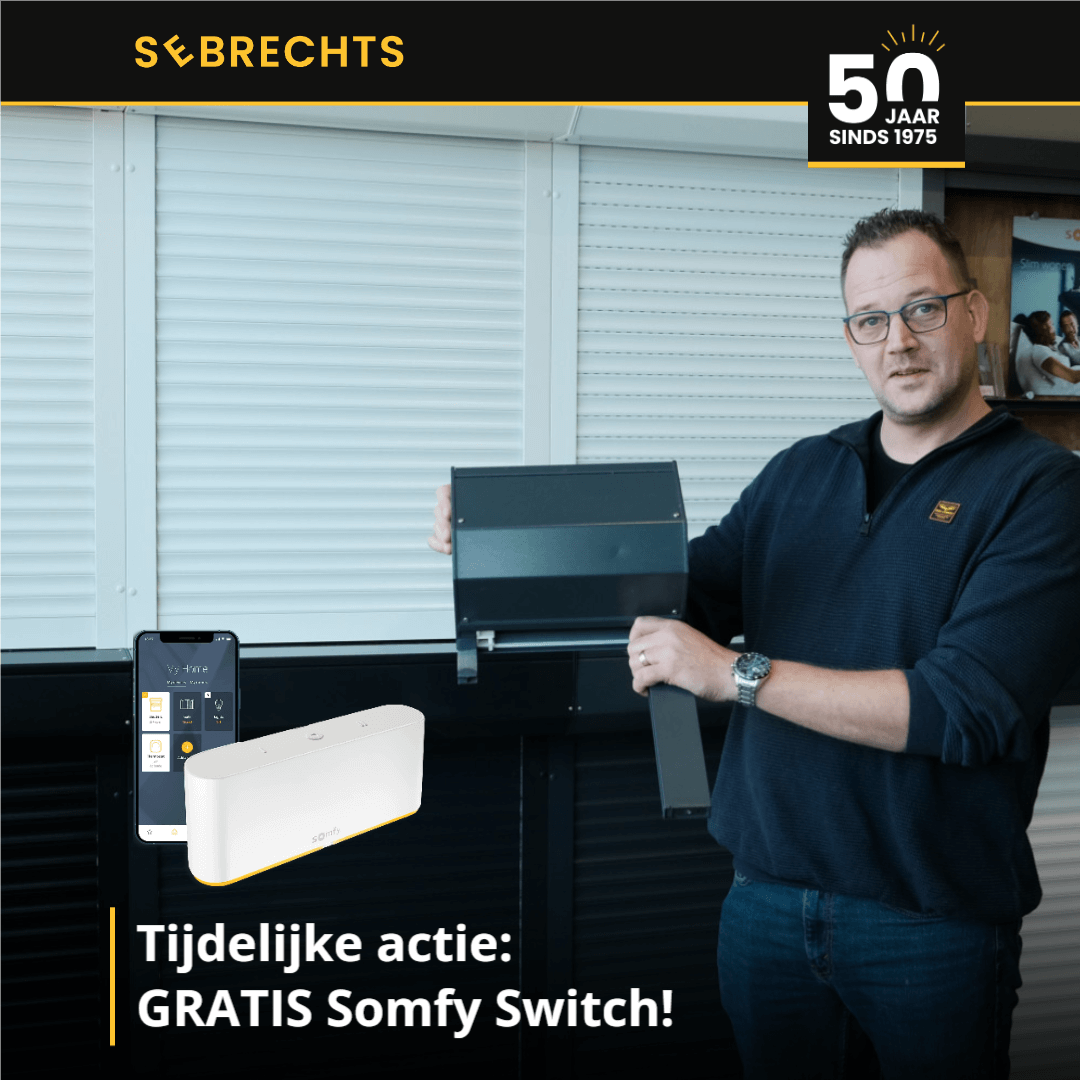 Somfy Switch cadeau bij aanschaf van rolluiken of screens!