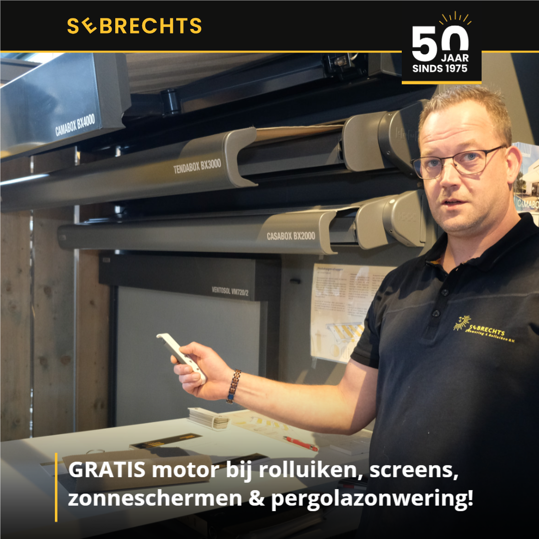 Voorjaarsactie: gratis motor bij je zonwering!